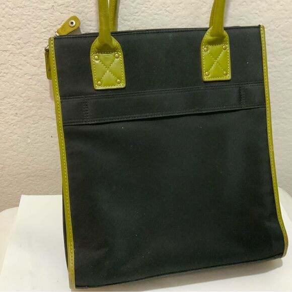 Rowallan Of Scotland shoulder bag double Strap Womens Black Green Leather Trim - Picture 5 of 14